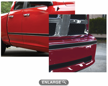 Style Guard Black & Chrome Side Molding 2" Wide Style Guard Black & Chrome Side Molding 2" Wide